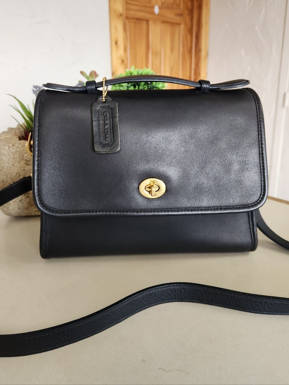 Coach Court Bag, Navy Blue No. 9870, Archival Vintage, Pre-1994 - Picture 4 of 15